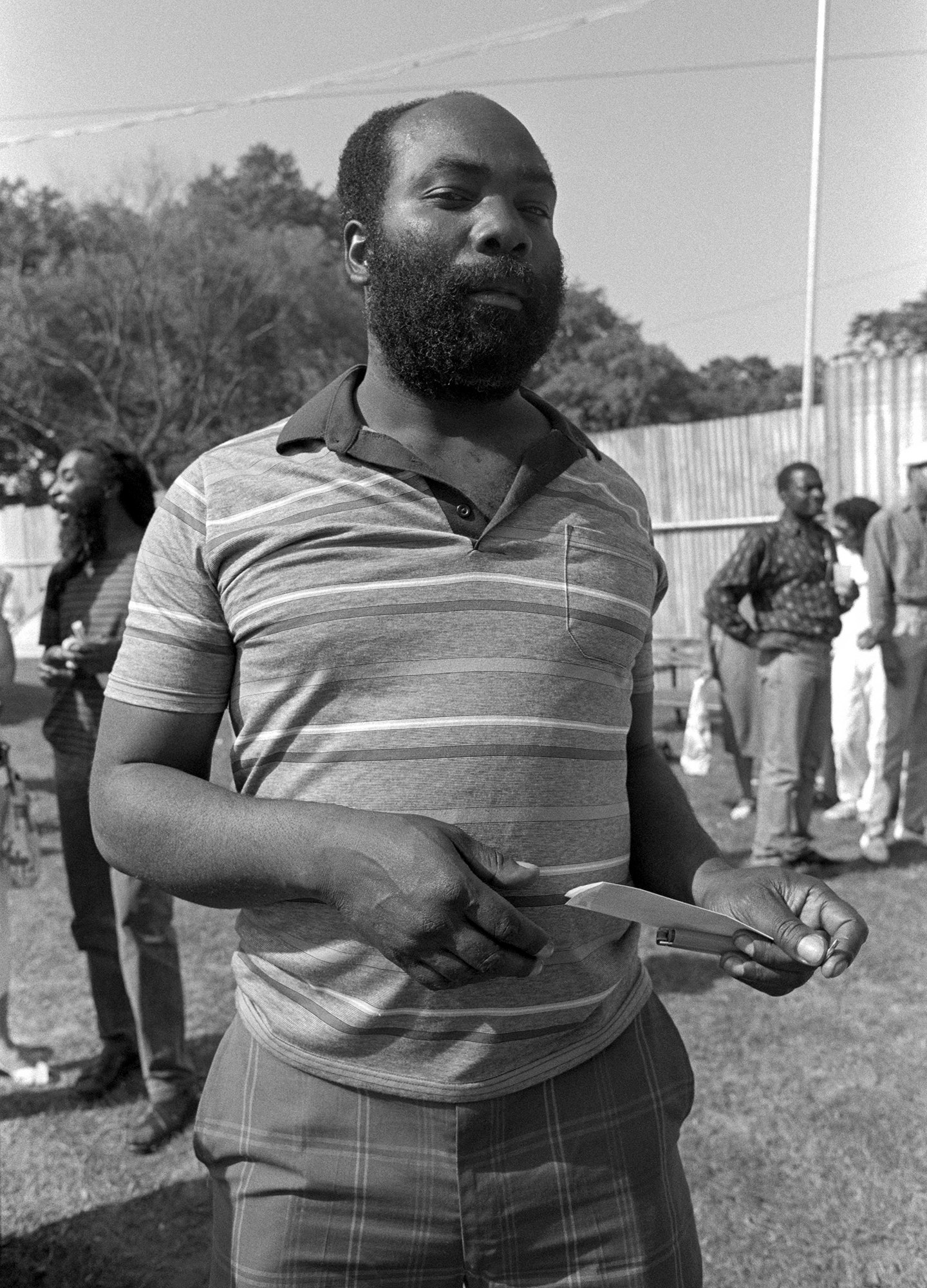 Dennis Bovell at Reggae Sunsplash, Brockwell Park, London, July 5, 1987. Photo by David Corio/Redferns.